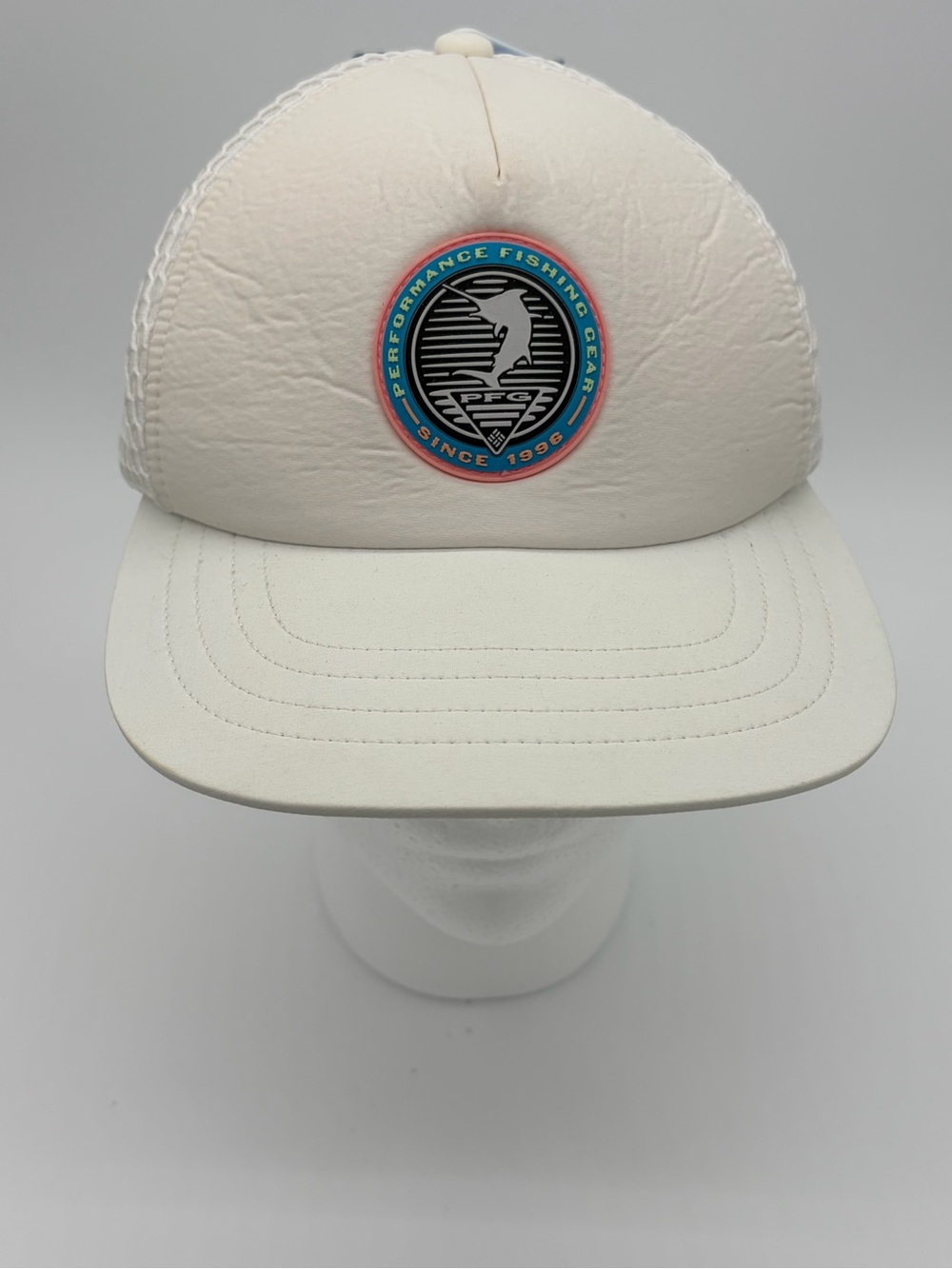 Performance Fishing Gear Women's White Trucker Hat with Logo Patch